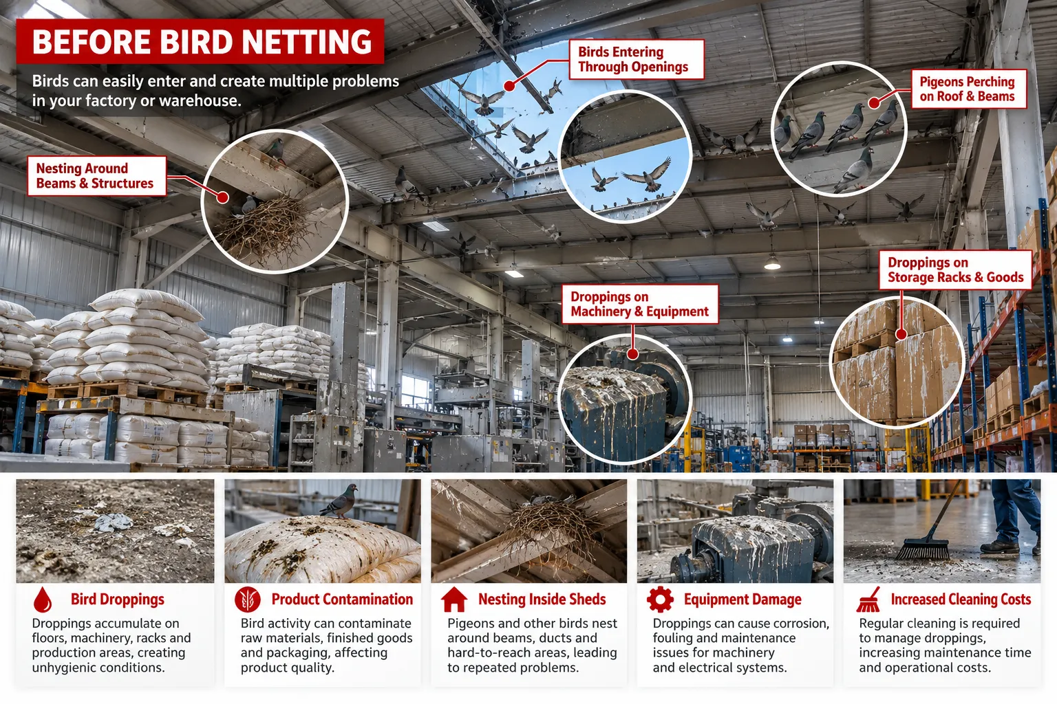 Without bird netting